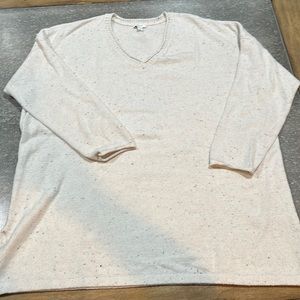 JJill tunic sweater size xl, ecru with speckled black and grey